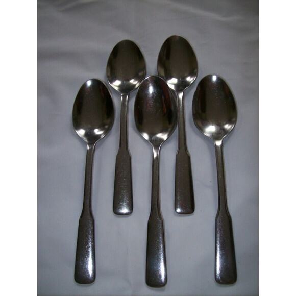 5 Oneida Stainless Friendship Oval Place Spoons Silverware -0611S41 - Picture 1 of 1